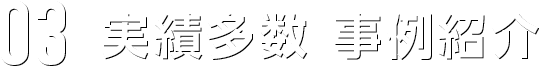 実績多数 事例紹介