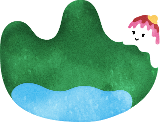 めぐるべやまのべのロゴキャラクター