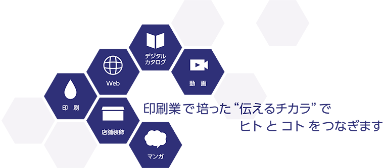 印刷業で培った伝えるチカラでヒトとコトをつなぎます